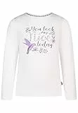 SALT AND PEPPER BY KIDS PARK Mädchen Langarmshirt mit Glitzer Kolibri Print T-Shirt, Wool White, 140/146 cm