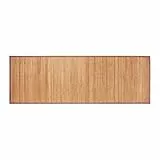 Relaxdays Bambusmatte, 61x182cm, feuchtigkeitsresistent, rutschfest, Bambus Fußmatte Bad, Flur, Küche, Badteppich, Natur