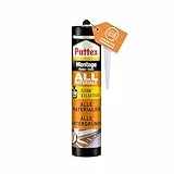 Pattex Montagekleber All Materials, stark haftender Alleskleber, Kraftkleber für innen & außen, Kleber für saugende und nichtsaugende Materialien, 1 x 450g