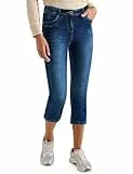 Cecil 3/4 Slim Leg Jeans im Casual Fit mid Blue Used wash 36