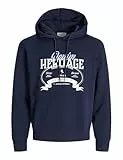 JJ rebel Herren Jreblasse Sweat Hood, Sky Captain, L EU