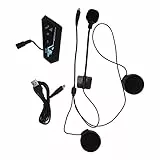 Vikye Motorradhelm-Bluetooth-Headset, BT22 Bluetooth 5.0-Rauschunterdrückungs-Sport-Headset, Multifunktions-Funkkopfhörer, Passend für Motorradhelm, Automatische Beantwortung