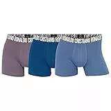 CR7 Cristiano Ronaldo Herren CR7 3-Pack Men's Cotton Trunk Badehose, Mehrfarbig, M