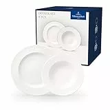 Villeroy & Boch - For Me Dinner Set 8 Teilig Weiß, Spülmaschinenfest, Mikrowellensicher, Mit Speisetellern Und Suppentellern, Geschirr, Geschirrset, Teller Set, Service, Premium Porzellan