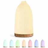 SALKING Diffuser ätherische Öle Diffusor 100ML - Aromatherapie Duftdiffusor Raumduft Duftöldiffusoren Essential Oil Raumdiffuser Leise Klein RGB Raumdiffusor Ultraschall für Büro Holzmaserung