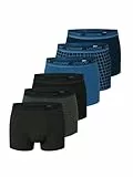 Schiesser Uncover by Herren Trunk Cotton Serie 6-Pack dunkelblau-schwarz - Größe M
