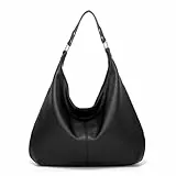 NSXVIA Women's Tote Bag Vintage PU Leather Handbags for Women Hobo bags Tote Shoulder Bag with Zipper,Arbeit & Shopping,Mother’s Day Geschenk für Mama Frauen | geschenk für mama(Black)