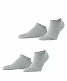 Burlington Herren Sneakersocken Everyday Sneaker Multipack M Sn Baumwolle kurz einfarbig 2 Paar, Grau Light Grey 3400, 40-46