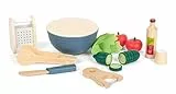 small foot Schneide-Set Salat „Fresh“ aus Holz, Lebensmittel-Spielzeug für Kinderküche, für Kinder ab 3 Jahren, 12612