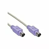 InLine 13332V PS/2 Kabel, Stecker / Stecker, 2m PC 99, Farbe Violett