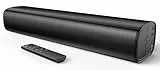 Saiyin 2.0-Kanal Soundbar für TV Geräte, 14.2 Zoll kompakte TV-Soundbar, 40 W Lautsprecher für Fernseher mit Optischer/AUX/Bluetooth-Verbindung, 3 EQ-Effekte für TV/PC/Projektor