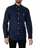 GANT Herren Reg Poplin Shirt Klassisches Hemd, Marine, M EU