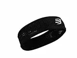 COMPRESSPORT Thin Headband On/Off dünnes Anti-Transpirations-Stirnband-sehr weiche Fasern, schnell trocknend-Multisport, Schwarz, eine Größe