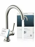 SCHÜTTE 79126 Küchenarmatur CORNWALL, 360 Grad schwenkbarer Wasserhahn Küche, Mischbatterie für die Spüle mit Einhebelmischer, Spültischarmatur Küchenspüle in Edelstahloptik, Edelstahl Optik