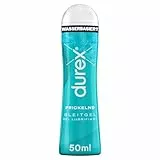 Durex Gleitgel Prickelnd – Wasserbasiertes Gleitmittel mit prickelnden, kühlenden & wärmenden Effekten – 50 ml