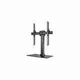 Hama TV-Ständer, neigbar, drehbar, vollbeweglich (für Fernseher von 81-140cm/32-55 Zoll, höhenverstellbar, Grundplatte aus Glas, bis 30kg, VESA bis 400x400) Fernsehständer, TV-Standfuß schwarz