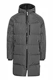 Blend BHMkarsin Herren Parka Winterjacke Jacke mit Kapuze regulierbarem Elastikband Reißverschlusstaschen Rippbündchen Label-Details Regular fit, Größe:M, Farbe:Iron Gate (193910)