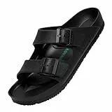 SAGUARO Hausschuhe Herren Damen Leicht Elastisch Pantoletten Klassisch Badschuhe Unisex Erwachsener Sandalen, Haus Schwarz 43