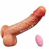 FIDECH Realistischer Dildo Vibrator mit 8*5 Stoß- & Vibrationmodi, G-Punkt Vibration für Frauen mit 360° Rotierender Glans & 42 ℃ Heizung, 22cm Sexspielzeug für die Paare und Männer mit Fernbedienung