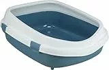 TRIXIE Katzentoilette Primo XXL - blau/weiß 56 × 25 × 71 cm