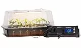 Romberg Zimmergewächshaus Climatic M LED - Mini Gewächshaus mit LED Pflanzenbeleuchtung, Heizmatte & Thermostat, Profi Anzuchtset Indoor für Pflanzenanzucht, 38 × 24 × 19 cm