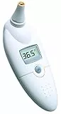 BOSCH + SOHN boso bosotherm medical – Digitales Infrarot-Fieberthermometer zur Körpertemperatur-Messung im Ohr mit Leucht-Display und Speicher für die letzte Messung – Inkl. Hygiene-Schutzhüllen