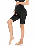QGGQDD Umstands Radlerhose Damen Kurze Umstandsleggings Schwangerschaft Für Schwangere Umstandshose Kurz