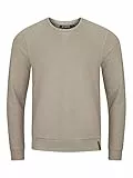 riverso Herren Pullover RIVPhillip Sweatshirt Basic Rundhals Sweater Pulli Langarm Regular Fit Einfarbig Beige L, Größe:L, Farbe:Dark Beige (20400)