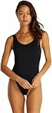 Calvin Klein Damen Badeanzug Scoop Back One Piece mit Logoträgern, Schwarz (Pvh Black), M