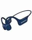 SANOTO Knochenschall Kopfhörer, Open Ear Kopfhörer Bluetooth 5.3 Bone Conduction Kopfhörer Kabellos IPX7 wasserdichte Schweißfeste Sportkopfhörer Kopfhorer für Läufer Fahrrad Radfahren Fitness (Blau)
