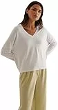 NA-KD Damen V-Ausschnitt Jersey Top Cami Shirt, weiß, L