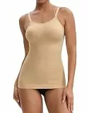 INNERSY Shape Unterhemd Damen Beige Shapewear Oberteil mit Spaghettiträger Sport Shaper Vest Top (M, 1 Beige)