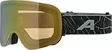 ALPINA PENKEN Q-LITE - Verspiegelte, Kontrastverstärkende & Polarisierte OTG Skibrille Mit 100% UV-Schutz Für Erwachsene, willow-green matt, One Size