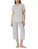 Schiesser Damen Casual Essentials Pyjamaset, Silbergrau-Mel._181254, 42 EU