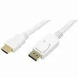 Logilink CV0055 Display Port zu HDMI Kabel, weiß, 2m