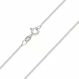 MATERIA Schmuck feine 925 Silber Panzerkette 1mm - Damen Halskette silber in 40-120 cm verfügbar #K32, Länge Halskette:45 cm