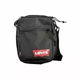 Levi's Men's Mini Crossbody Solid (Red Batwing) Cross Bag, Regular Black, One Size