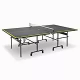 JOOLA Tischtennisplatte Inside J15 Tischtennistisch Indoor klappbares Untergestell – Schneller Aufbau-inklusive Netz, Grau, 274 x 152,5 x 76 cm