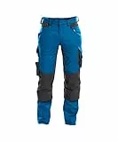 DASSY® Dynax Stretch-Arbeitshose mit Kniepolstertaschen - Größe 52 - AZURBLAU/ANTHRAZITGRAU