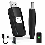 MSXTTLY Carplay Wireless Stick, Wireless Carplay Adapter Konvertieren Sie Wired Carplay in Wireless für Autos mit Carplay, USB C/A, Plug & Play U2C-AIR