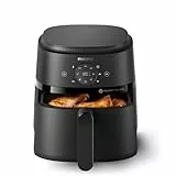 Philips Airfryer 2000 Series Heißluftfritteuse, 4,2L, Digitaler Touchscreen, 13 Garoptionen, 9 voreingestellte Funktionen, 90% weniger Fett mit RapidAir Technologie, 1500W Leistung, Schwarz (NA229/00)
