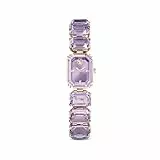 Swarovski Uhr, Armband mit Oktagon-Schliff, Violett, Champagne-vergoldetes Finish