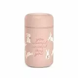 Suavinex, Thermoskanne Baby Unterwegs, Baby Thermosflasche, Thermobehälter für Essen, Speisegefäß Babynahrung, Edelstahl, Hermetisch verschlossen, 400 ml, Wonderland, Rosa