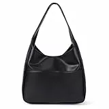 GSenhui Hobo Bag Tote Bag Damen Uni Tasche Umhängetasche Gross Tragetasche Große Kapazität Damen-Schultertaschen Handtasche Schule Vintage Beuteltasche Ledertasche Schwarz