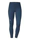 Schöffel Damen Tight Imada L, Wanderleggings mit integrierter Handytasche, Sportleggings mit elastischem Bund und 4-Wege-Stretch, dress blues, 44