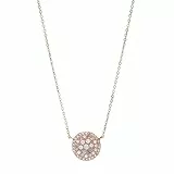 Fossil Halskette Für Frauen, 40,6 Cm Länge, 5,1 Cm Verlängerung Rosa, Rose Gold Perlmutt, Edelstahl Halskette, JF01740791