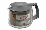 Krups F03442 Glaskrug Espresso-/Kaffeemaschinenzubehör mit Deckel, 10 Tassen, schwarz