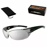 HELLY® - No.1 Bikereyes® | Bikerbrille, Motorrad Sonnenbrille, Motorradbrille | beschlagfrei, winddicht, bruchsicher | TOP Tragegefühl | Brille: i-cut (silber verspiegelt [583])