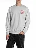 Replay Herren M3072 Sweatshirt, M06 Light Grey Melange, M
