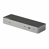 StarTech.com USB C Docking Station, Macbook Pro-Air(M-serie), TB-kompatibel, HDMI und DP, Dual 4K 60Hz oder Einzel 8K, 96W PD